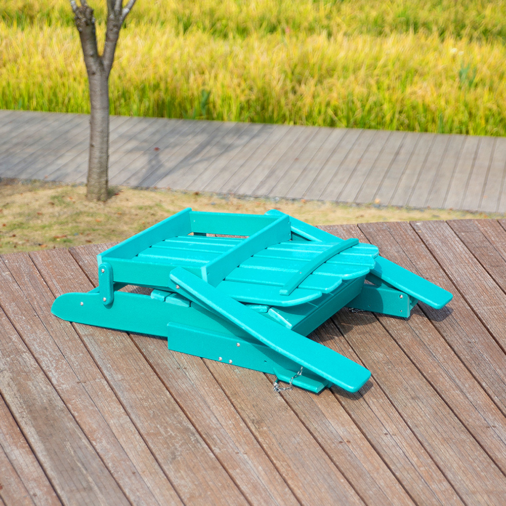 ADM010 Opvouwbare HDPE-stoel in aquablauw - Adirondack-stoel opvouwbaar