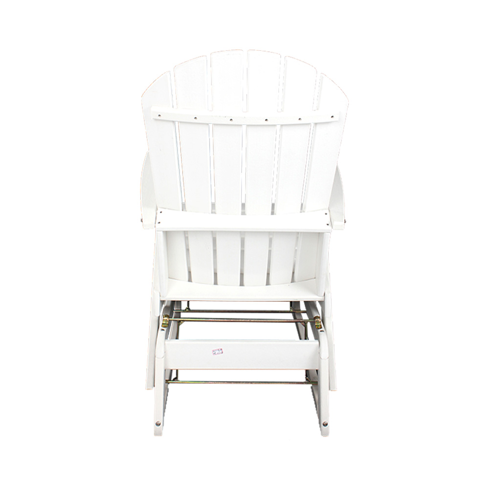 ADM012 Witte uittrekbare schommelstoel voor terras - HDPE strandfauteuil