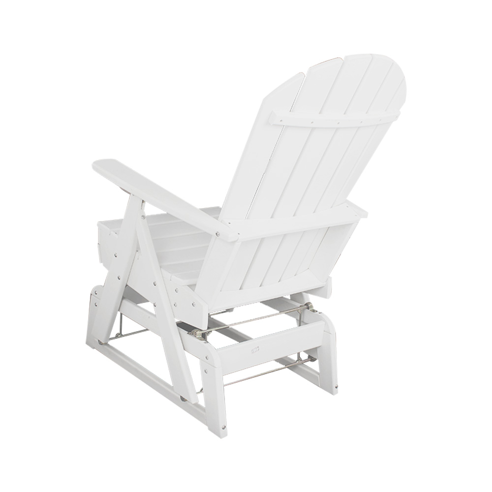 ADM012 Witte uittrekbare schommelstoel voor terras - HDPE strandfauteuil