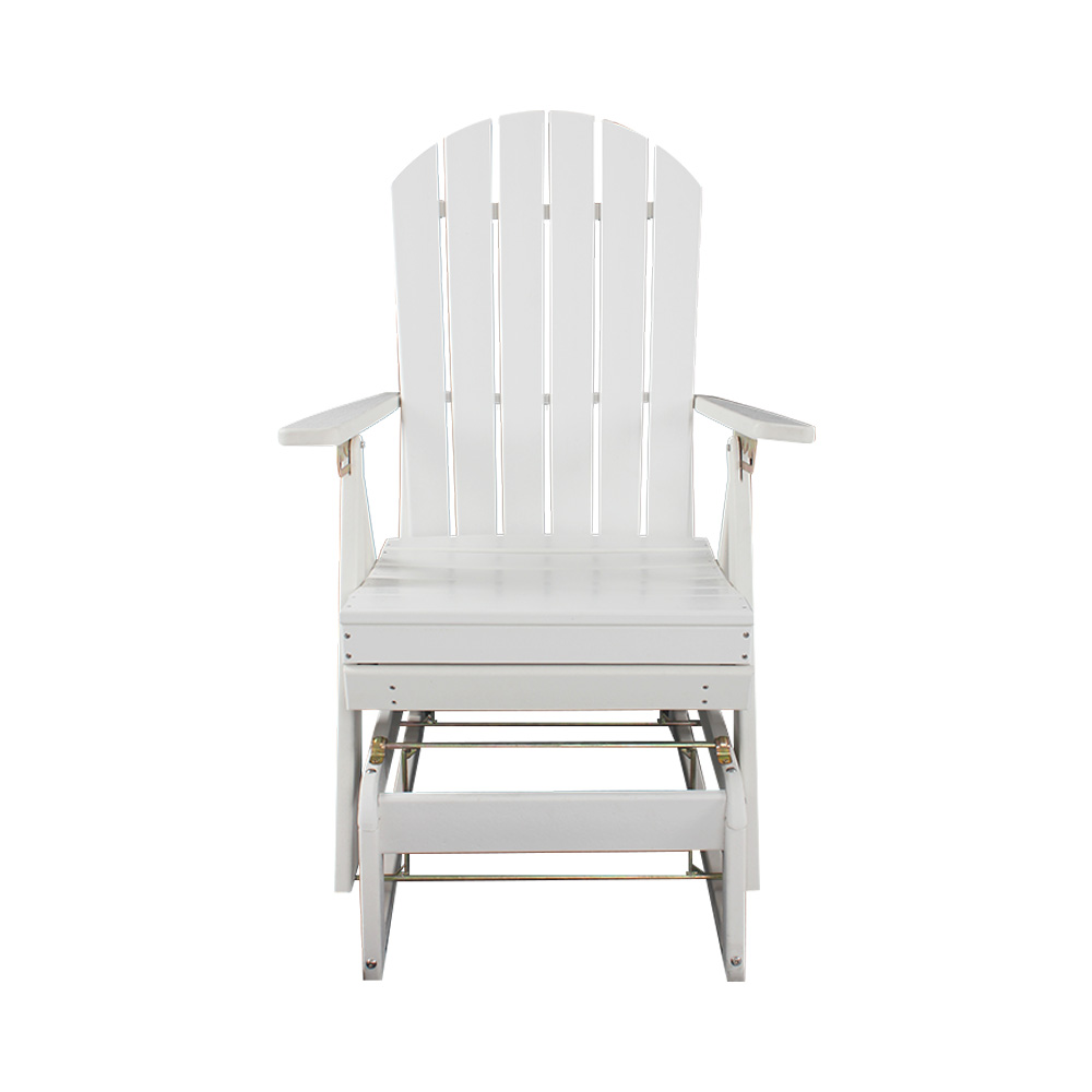ADM012 Witte uittrekbare schommelstoel voor terras - HDPE strandfauteuil