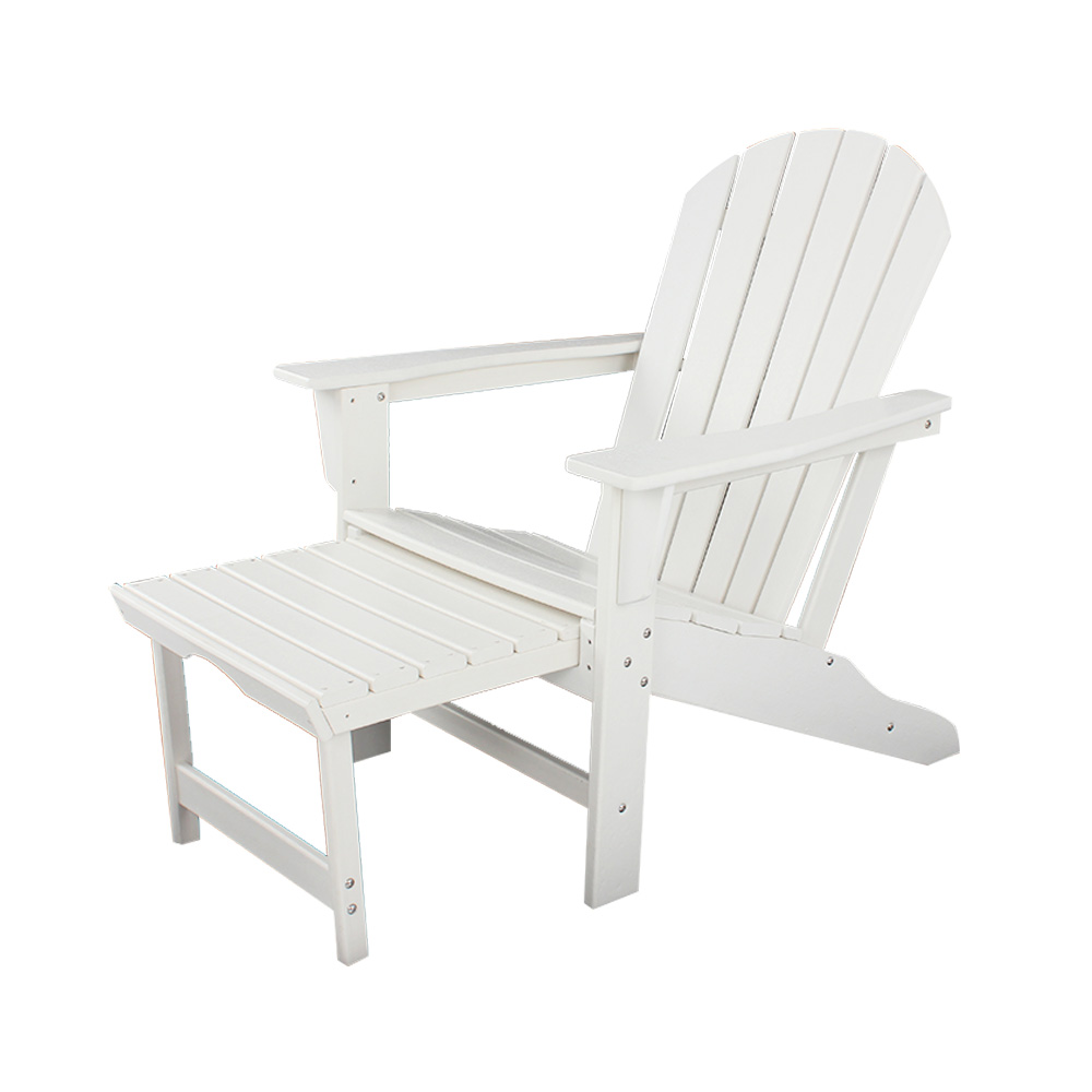 ADM007 Witte uittrekbare Adirondack-stoel voor buitenterras