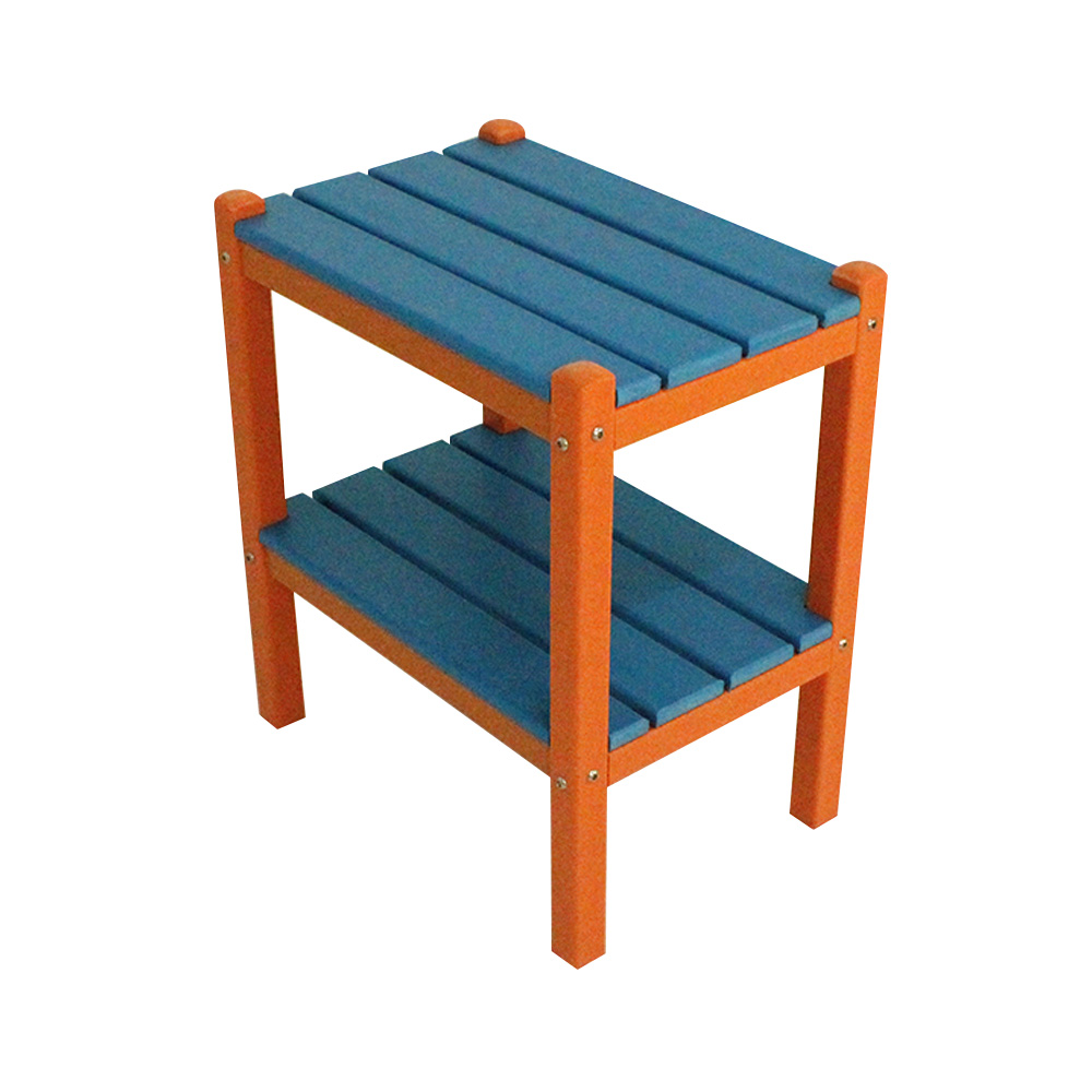 TTM003 Blauw Oranje HDPE Outdoor Set Bijzettafel/Stoel Voor Buiten Tuin Patio Balkon