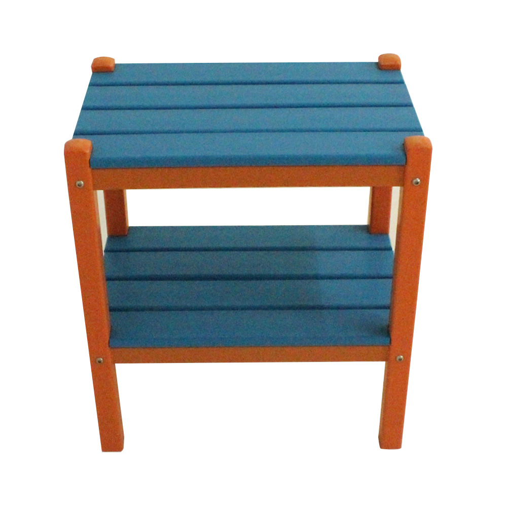 TTM003 Blauw Oranje HDPE Outdoor Set Bijzettafel/Stoel Voor Buiten Tuin Patio Balkon