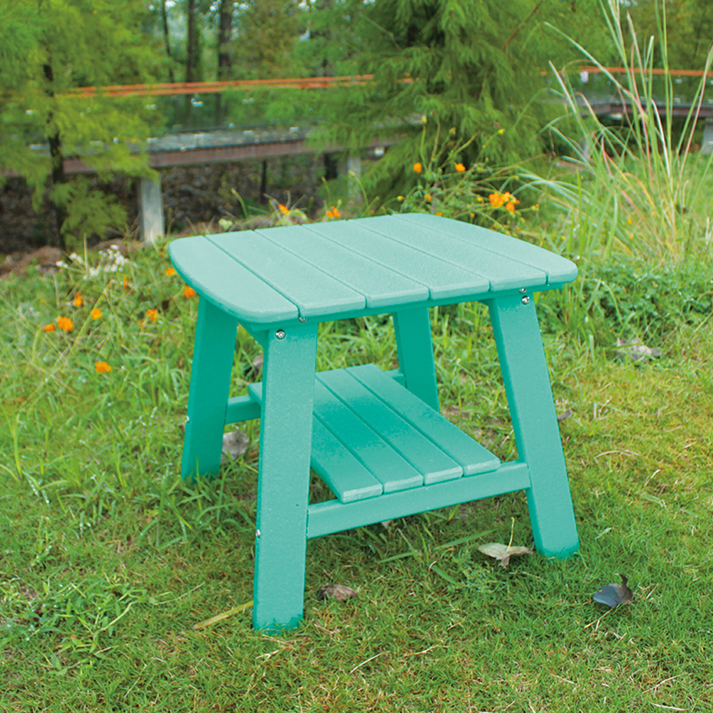 TTM001 HDPE 2-laags uittrekbare patio Adirondack schommelstoel voor buiten met bijzettafel