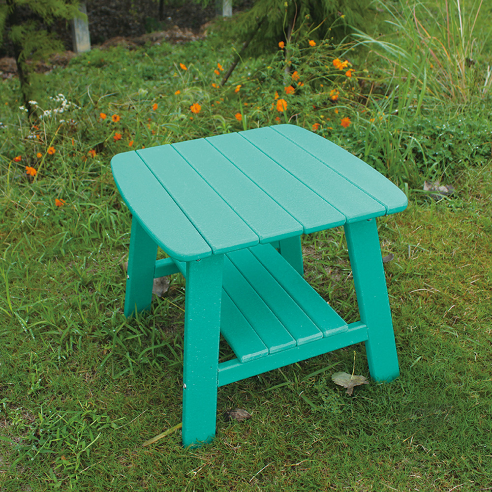 TTM001 HDPE 2-laags uittrekbare patio Adirondack schommelstoel voor buiten met bijzettafel