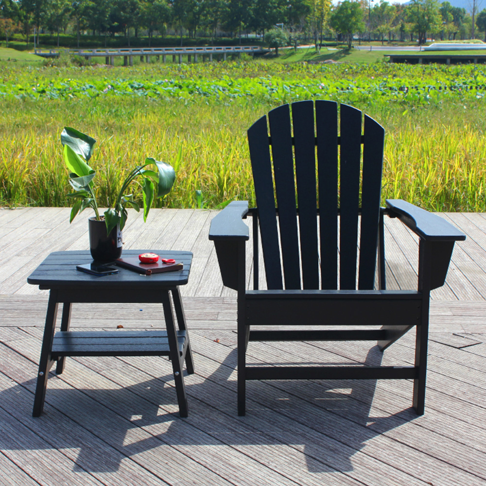 ADS201 Eén stoel, één bijzettafel, HDPE Adirondack tafelstoelen