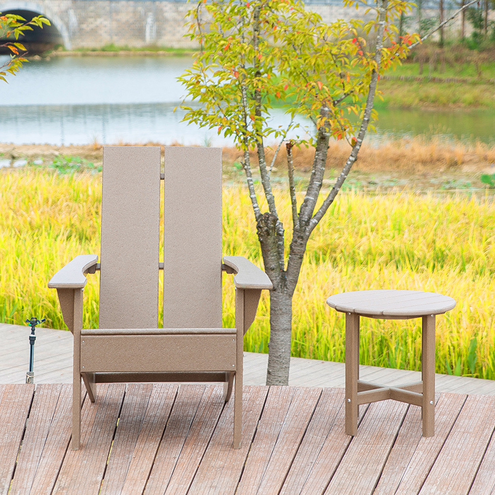 ADS207 Patio Garden Deck-gazonstoel HDPE Adirondack-stoel